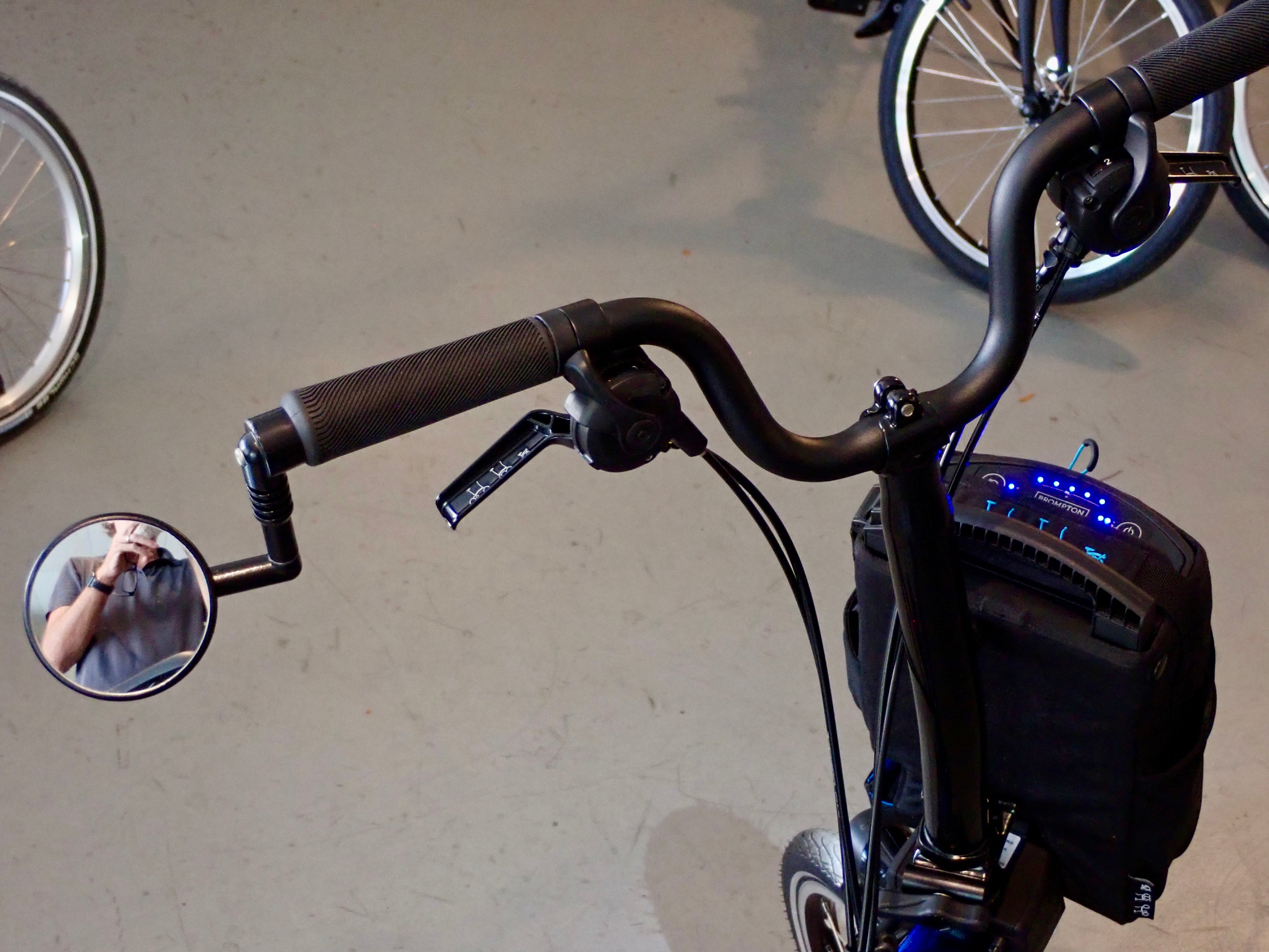 USED 2021 Brompton Electric C Line Bolt Lacquer Blue w/ Rack