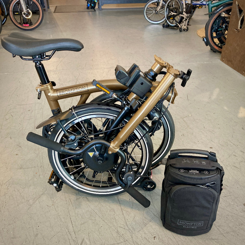 USED - 2024 Brompton P Line ELECTRIC Bronze Sky